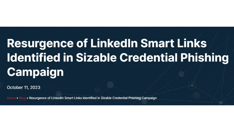 Cofense LinkedIn Smart Links article