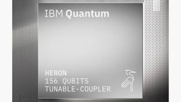 Image of the Heron processor from IBM with a picture of the bird engraved